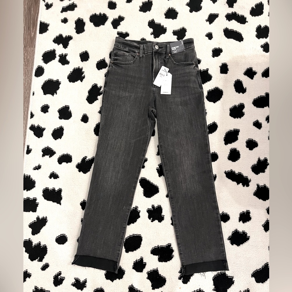 Express Straight Ankle High Rise Jeans